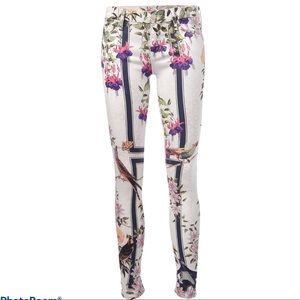 MOTHER Denim ‘The Looker’ Floral Print Jeans